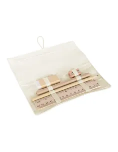 Zestaw szkolny, piórnik, ołówek, długopis, linijka, gumka i temperówka | Lauren-V1815