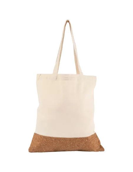 Torba bawełniana na zakupy z korkowym elementem-V0578