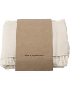 Zestaw woreczków na owoce i warzywa z bawełny organicznej, 3 szt.-V0945 2