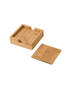 Zestaw bambusowych podkładek pod kubek, 4 szt.-V8871