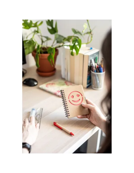Notatnik ok. B7 "uśmiechnięta buzia" z długopisem | Dylan-V7247