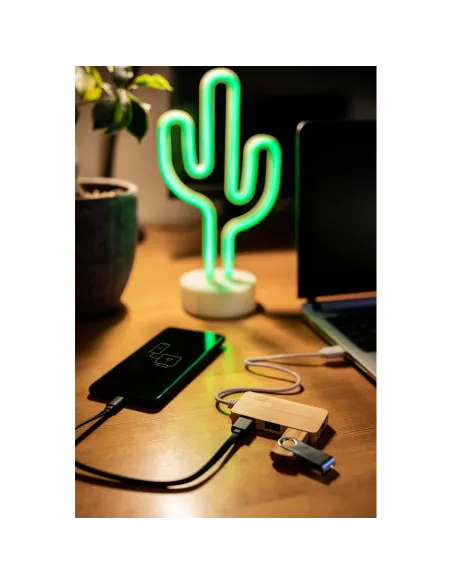 Bambusowy hub USB i USB-C B'RIGHT | Kenzie-V7283