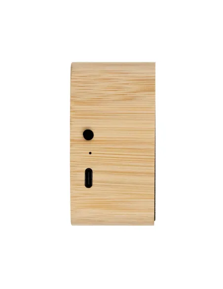 Bambusowy głośnik bezprzewodowy 3W B'RIGHT, panel słoneczny | Androwe-V2240