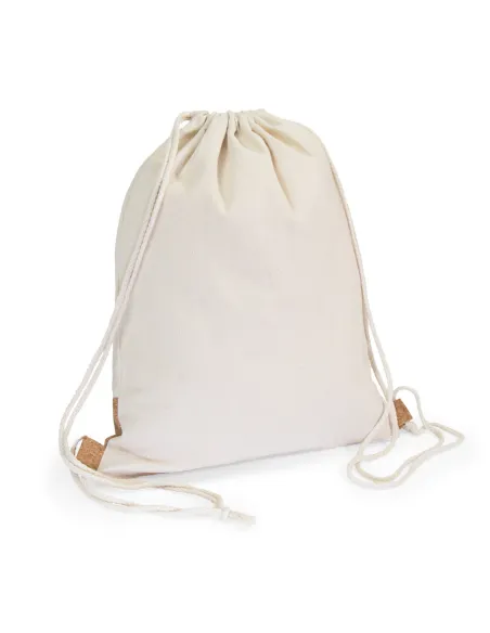 Bawełniany worek ze sznurkiem z korkowym elementem | Rontay-V2246
