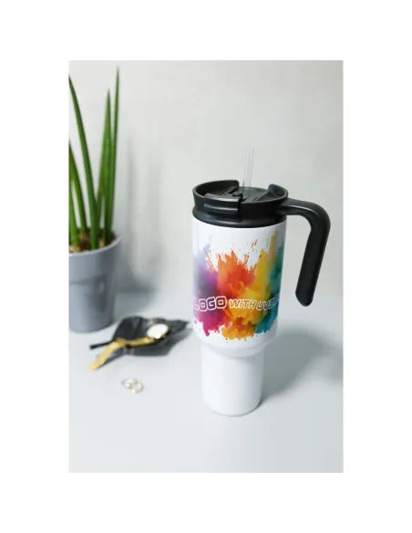 Kubek termiczny 1100 ml Air Gifts z ergonomicznym uchwytem | Ony-VA094