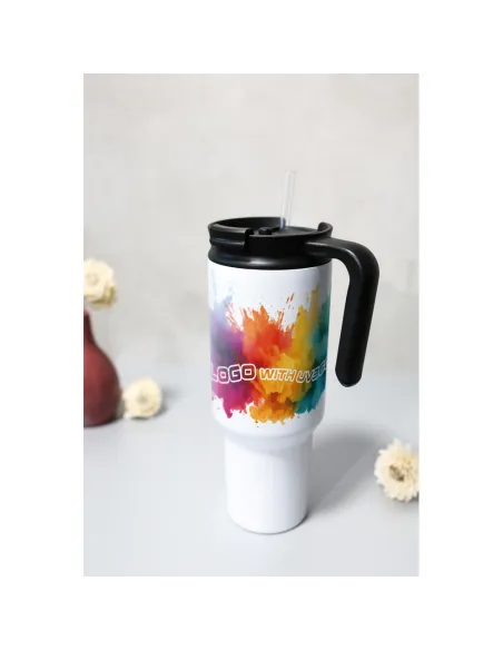 Kubek termiczny 1100 ml Air Gifts z ergonomicznym uchwytem | Ony-VA094