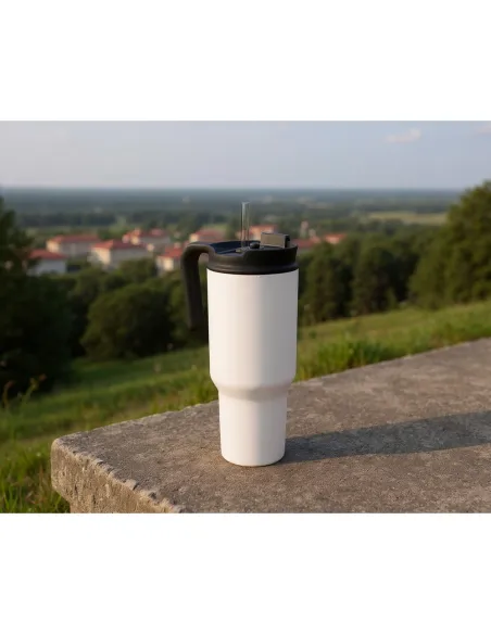 Kubek termiczny 1100 ml Air Gifts z ergonomicznym uchwytem | Ony-VA094