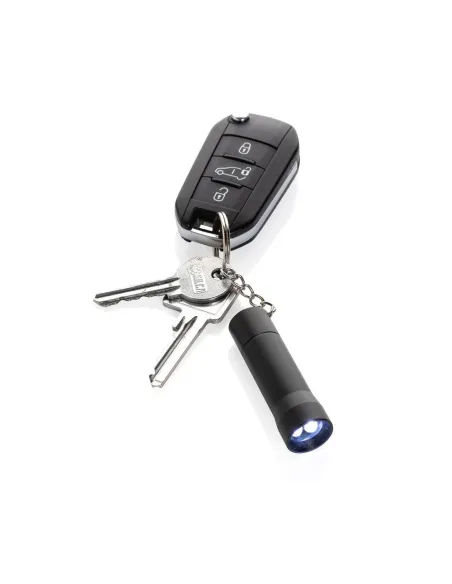 Brelok do kluczy z aluminium z recyklingu, latarka Flash-P514.04