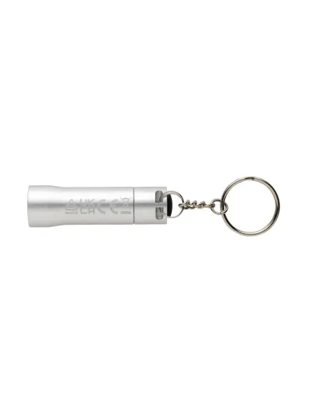 Brelok do kluczy z aluminium z recyklingu, latarka Flash-P514.04