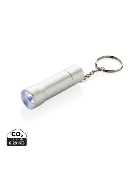 Brelok do kluczy z aluminium z recyklingu, latarka Flash-P514.04