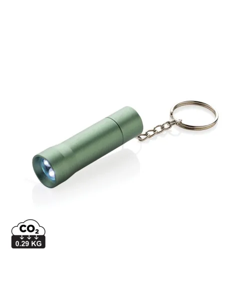 Brelok do kluczy z aluminium z recyklingu, latarka Flash-P514.04