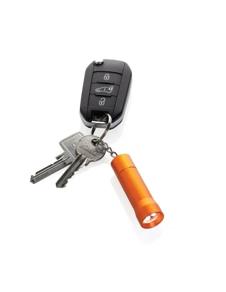 Brelok do kluczy z aluminium z recyklingu, latarka Flash-P514.04