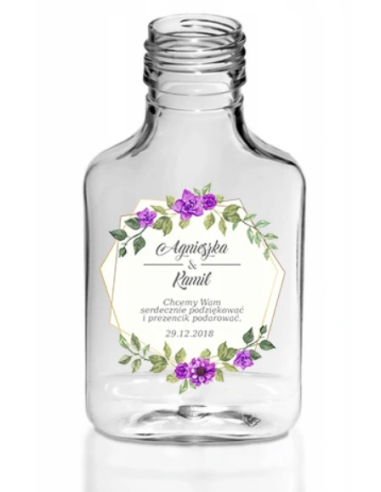 BUTELECZKA WESELNA Z NADRUKIEM UV 100ML