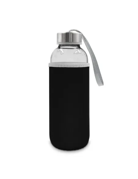 Szklana butelka 420 ml w pokrowcu | Bob-V0462