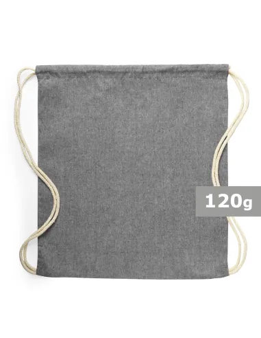 Worek ze sznurkiem z bawełny z recyklingu-V8168