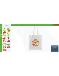 TORBA BAWEŁNIANA Z TWOIM NADRUKIEM WZÓR 340G DNO I BOKI DWA UCHWYTY ECRU 2