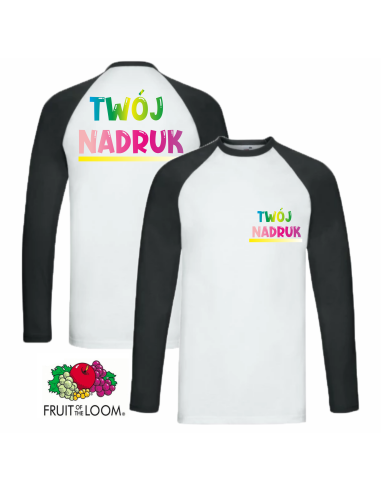 FRUIT OF THE LOOM KOSZULKA BASEBALL LONG SLEEVE