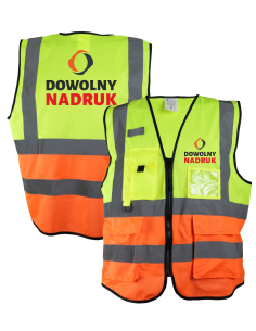 Dwukolorowa Kamizelka Odblaskowa z Kieszonkami