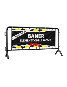 BANER REKLAMOWY Z WYBRANYMI ELEMENTAMI ODBLASKOWYMI (WYBRANE ELEMENTY ŚWIECĄ W NOCY) 2