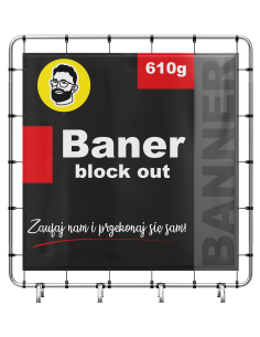 Baner Blockout - Jednostronny Zadruk - 55zł/m²