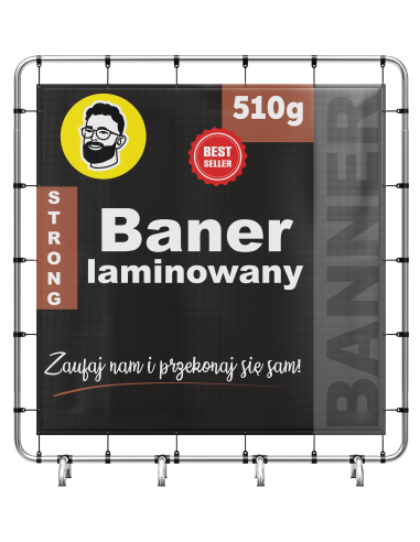 Baner Laminowany 510g Strong - Druk 30zł/m² - Ledtechnic