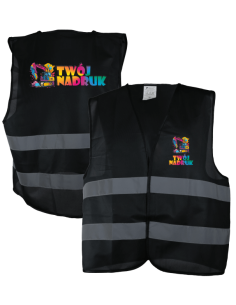 KAMIZELKA ODBLASKOWA CZARNA SS-C011B