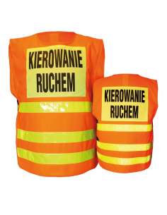 KAMIZELKA ODBLASKOWA KIEROWANIE RUCHEM Z NADRUKIEM