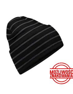 CZAPKA ZIMOWA Z NADRUKIEM BEECHFIELD BEANIE W PASKI B39R