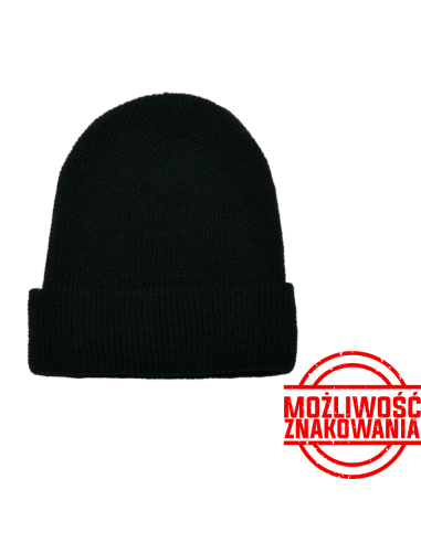 CZAPKA ZIMOWA Z NADRUKIEM FLEXFIT BEANIE YARN WAFFLE KNIT 1505RY