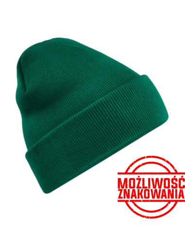 CZAPKA ZIMOWA Z NADRUKIEM BEECHFIELD BEANIE Z RECYKLINGU B45R