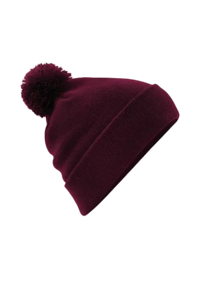 CZAPKA ZIMOWA Z NADRUKIEM BEECHFIELD ORIGINAL Z POMPONEM B426