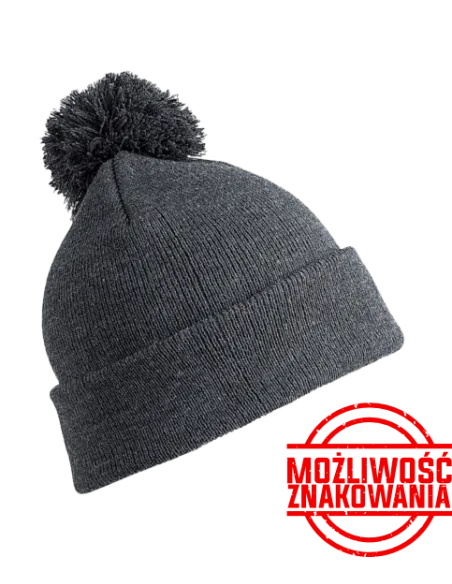 CZAPKA ZIMOWA Z NADRUKIEM RESULT POM POM RC028X