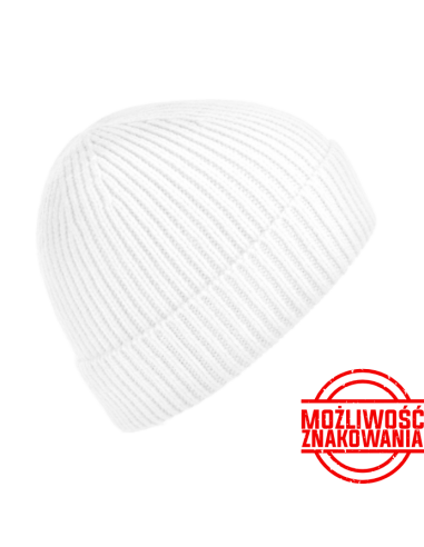 CZAPKA ZIMOWA Z NADRUKIEM BEECHFIELD PRĄŻKOWANA ENGINEERED B380