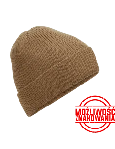 CZAPKA ZIMOWA Z NADRUKIEM BEECHFIELD PRĄŻKOWANA POLYLANA B376R