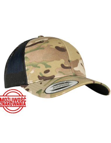 CZAPKA Z DASZKIEM FLEXFIT RETRO TRUCKER MULTICAM 661.68 6606MC