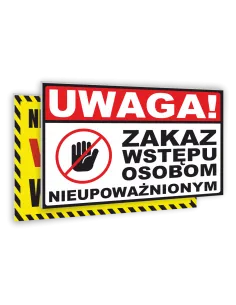 TABLICZKA ZAKAZUJĄCA WSTĘPU WZORY