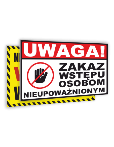 TABLICZKA ZAKAZUJĄCA WSTĘPU WZORY