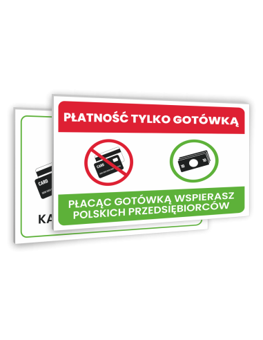 TABLICZKA INFORMACYJNA DOTYCZĄCA PŁATNOŚĆI