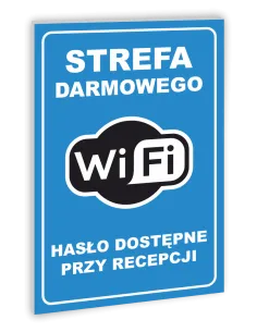 TABLICZKA INFORMACYJNA DARMOWE WIFI