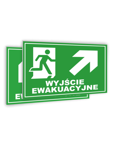 TABLICZKA EWAKUACYJNA WYJŚCIE EWAKUACYJNE