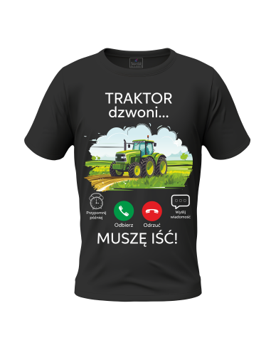 KOSZULKA MĘSKA DLA ROLNIKA ROLNIK TRAKTOR PREZENT TRAKTOR DZWONI