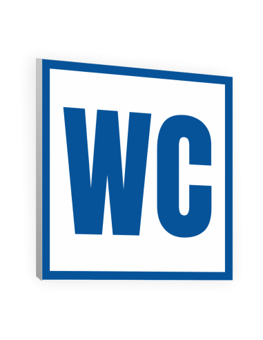 TABLICZKA INFORMACYJNA NA DRZWI WC PCV 10x10 CM