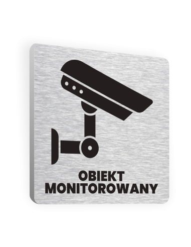 TABLICZKA INFORMACYJNA OBIEKT MONITOROWANY DIBOND 10X10 CM K38