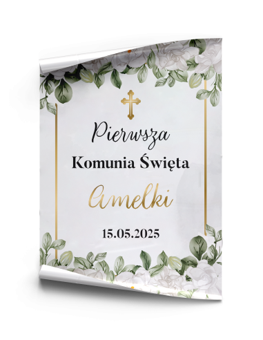 PLAKAT POWITALNY NA KOMUNIĘ PLAKAT KOMUNIJNY 70X50 CM PAPIER 200G
