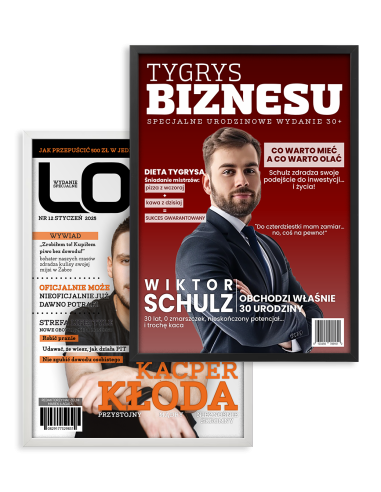 OKŁADKA MAGAZYNU PREZENT NA RÓŻNE OKAZJE 50X70 CM W RAMIE