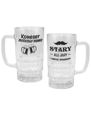 KUFEL SZKLANY Z NADRUKIEM 590 ML PERSONALIZOWANY