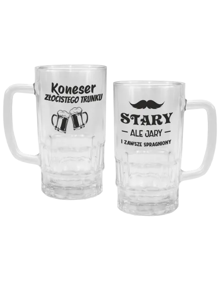 KUFEL SZKLANY Z NADRUKIEM 590 ML PERSONALIZOWANY