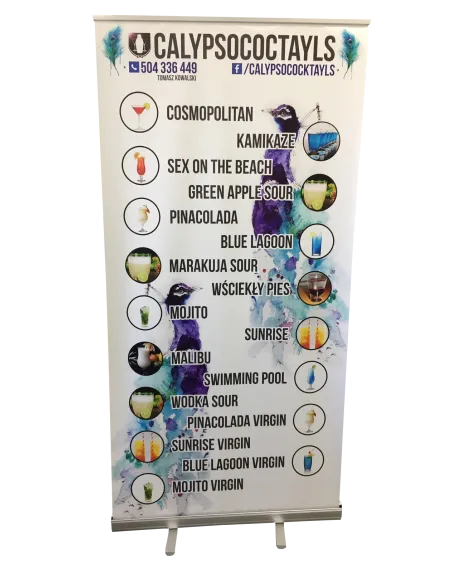 Rollup Dwustronny z Nadrukiem - Nie prześwituje