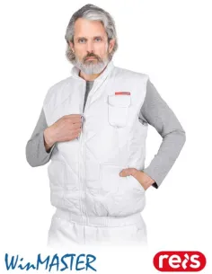 BEZRĘKAWNIK OCHRONNY OCIEPLANY VMO-WHITE W