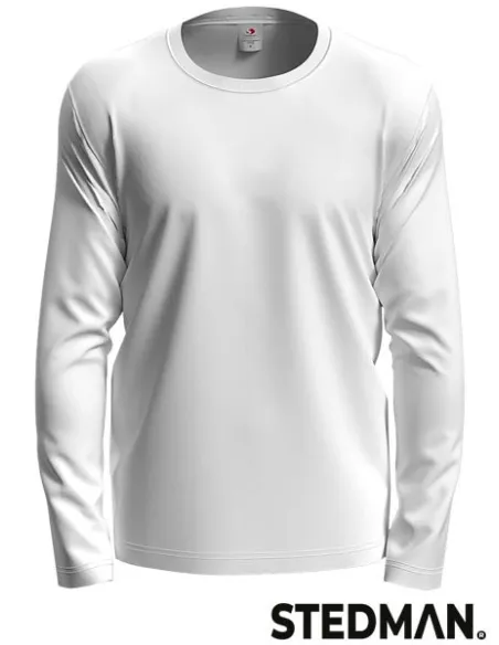 T-SHIRT MĘSKI Z DŁUGIM RĘKAWEM SST2130 BLO